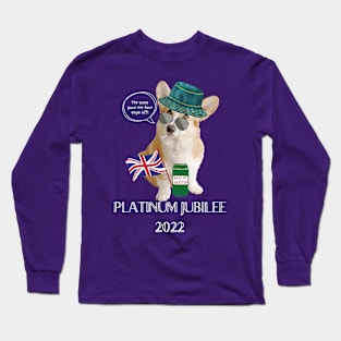 Funny Platinum Jubilee Corgi Long Sleeve T-Shirt